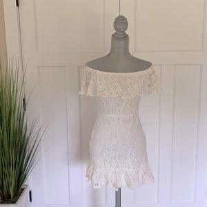White Lace Off-theShoulder Dress